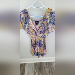 Angie Floral V-Neck Dress